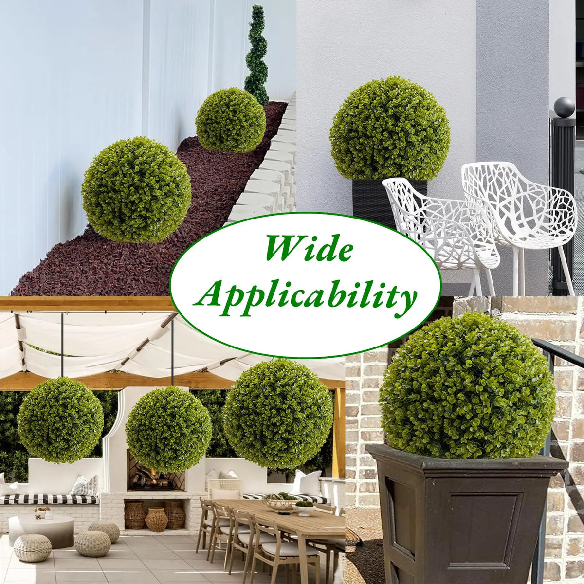 Studyset Artificial Topiary Balls Set For Outdoor Home Decor