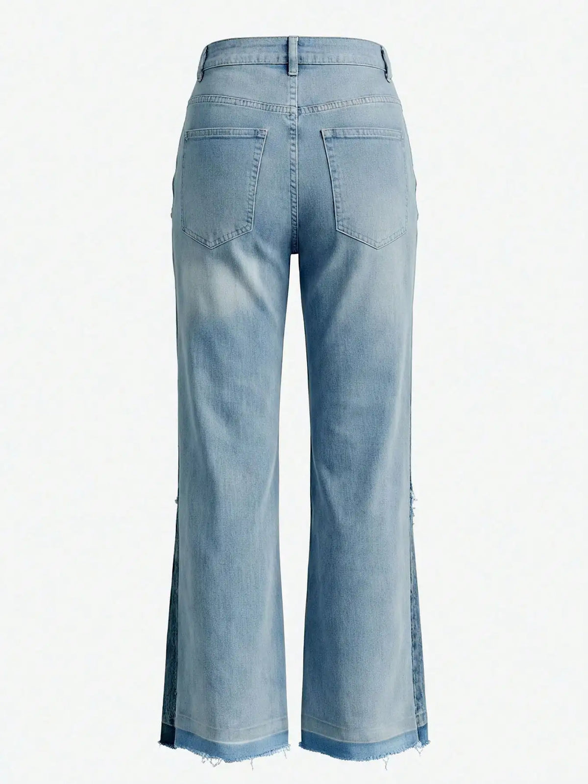 GLOURI Women Deconstructed High Waist Flare Denim Jeans