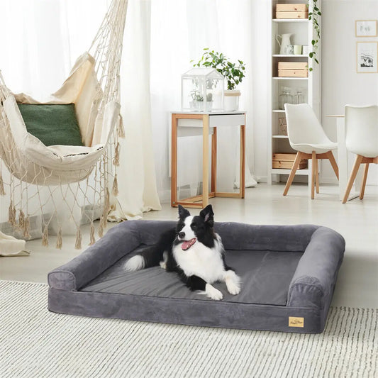 Bingopaw Orthopedic Extra Large Dog Bed With Washable Cotton Cover