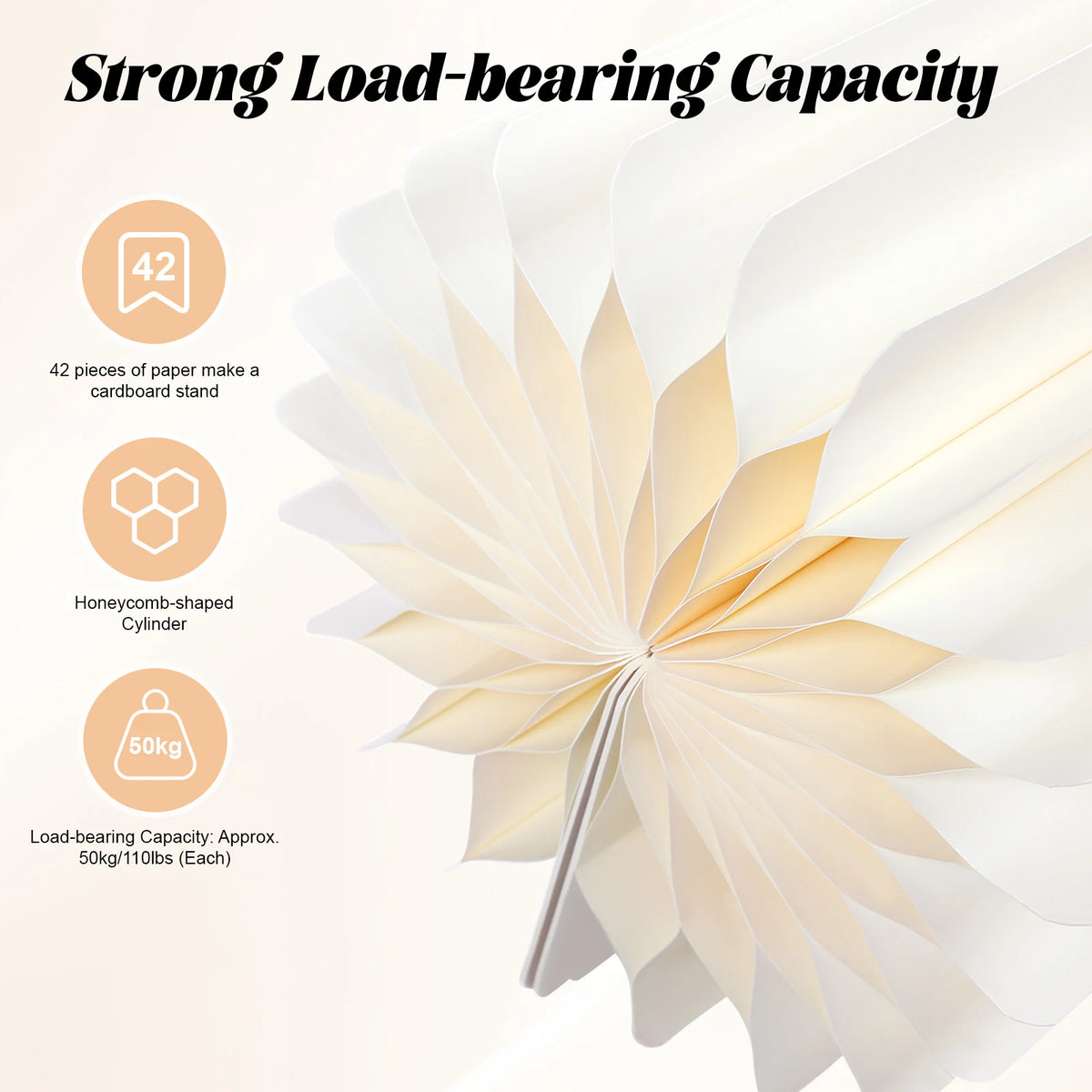 Pack Of 5 Foldable Cardboard Flower Stands For Wedding Centerpieces And Party Display
