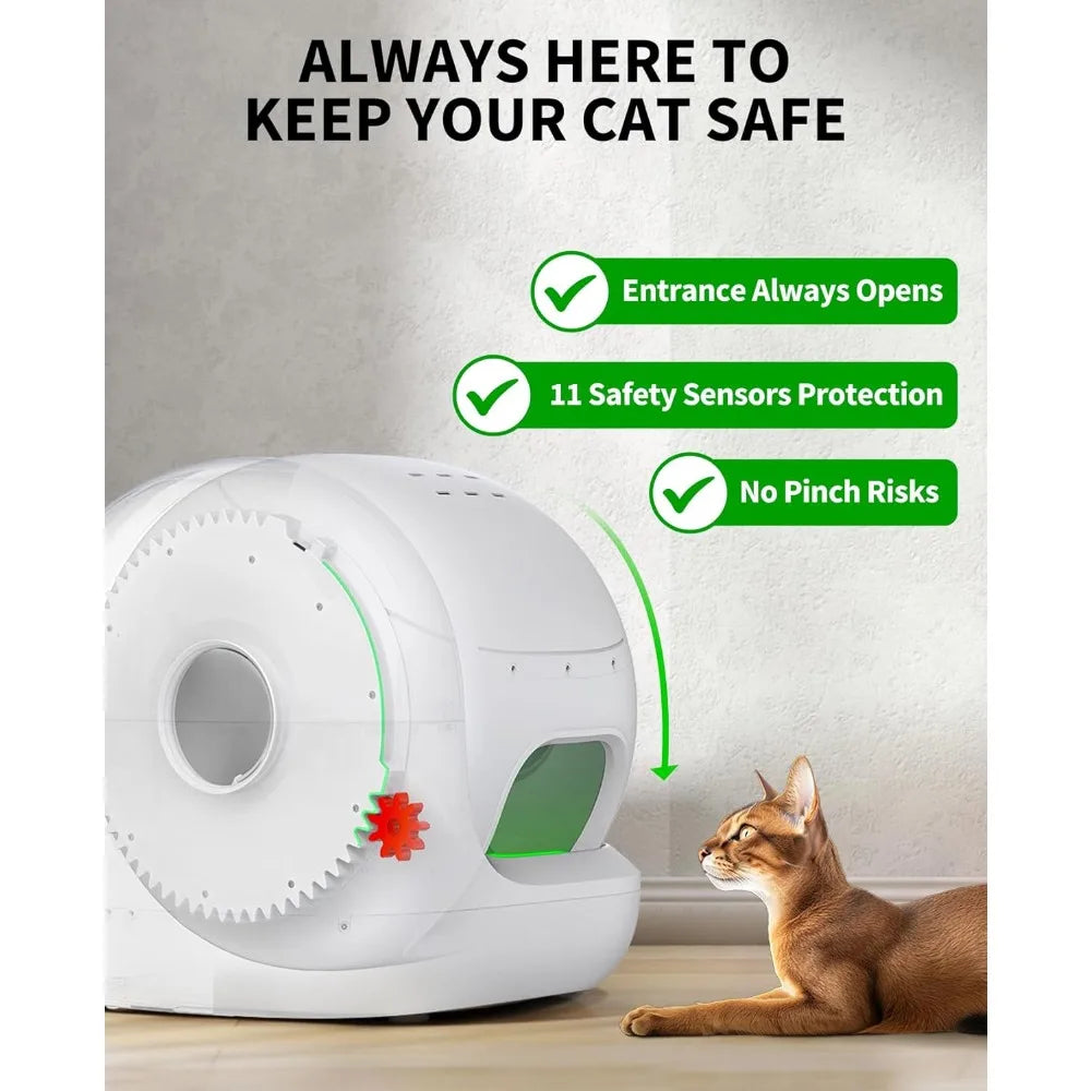 PuraMax Automatic Self Cleaning Cat Litter Box With App Control