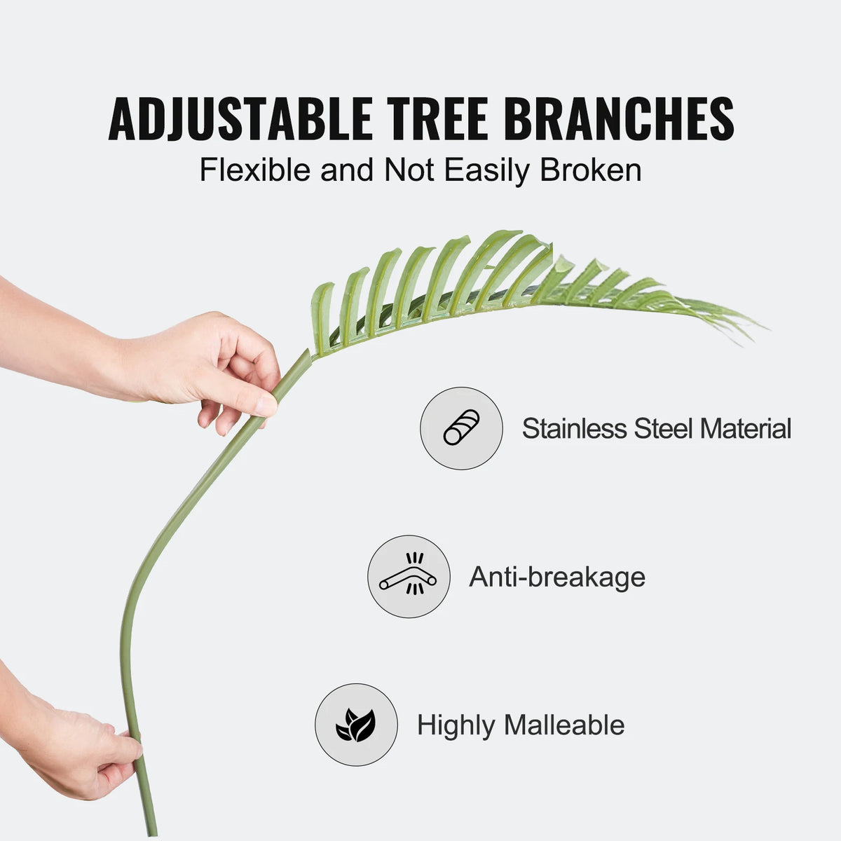 Succebuy Faux Palm Tree Secure Pe Material Anti-Tip Tilt Protection
