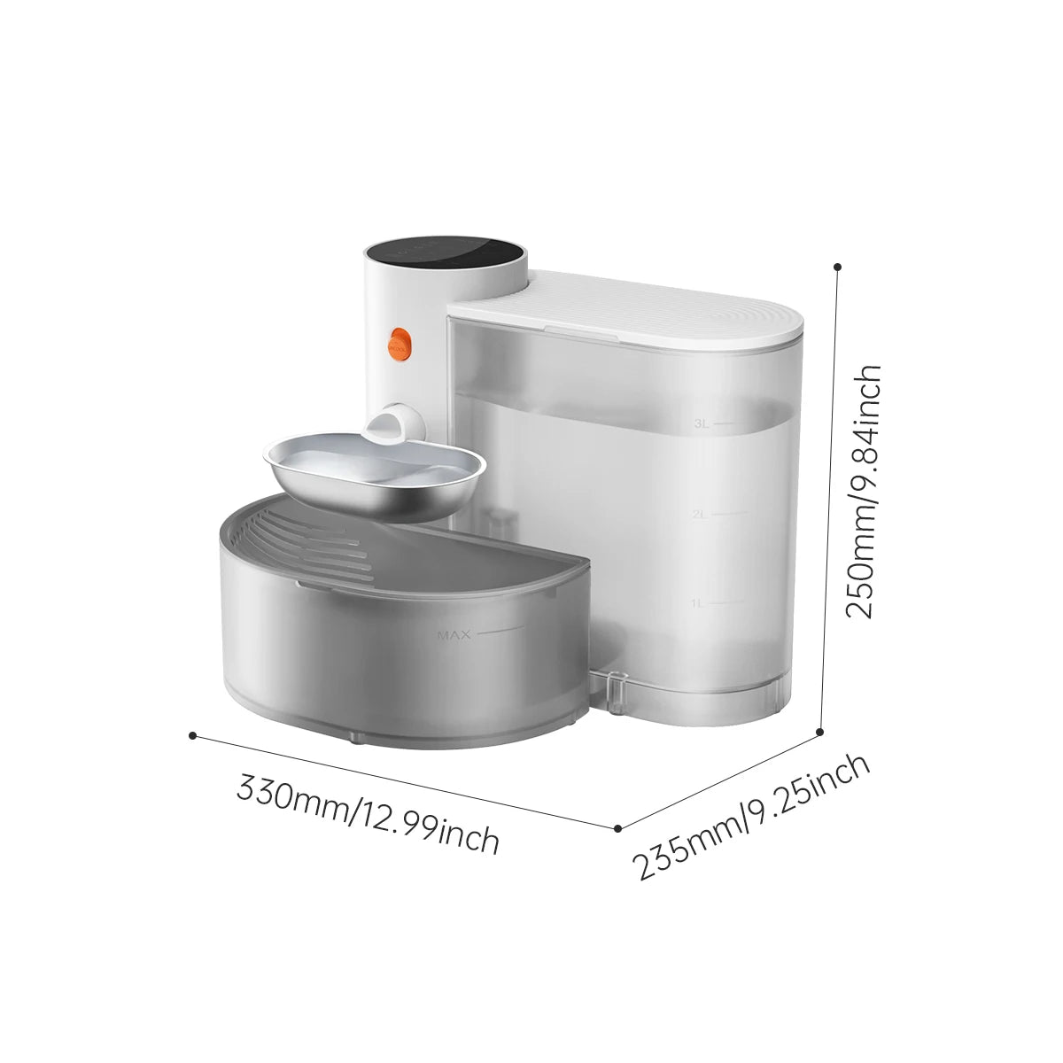 Petgravity Automatic Wireless Stainless Steel Pet Bowl