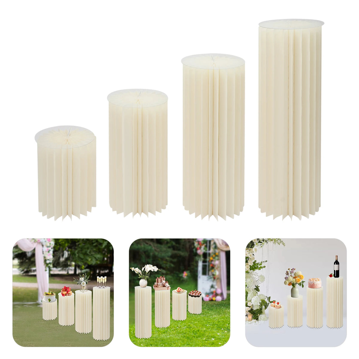 Foldable Cardboard Flower Stands For Wedding Centerpiece Party Decor