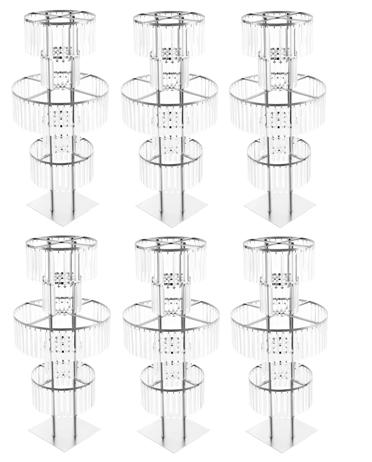 Acrylic Crystal Flower Vase Rack Stand Wedding Centerpiece Display Holder
