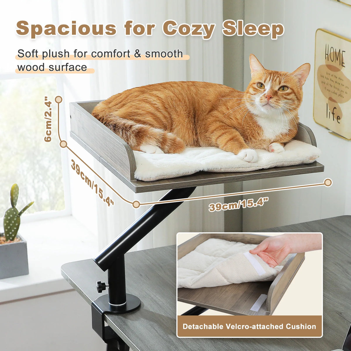 Pawz Road Adjustable 360 Rotatable Desk Cat Bed