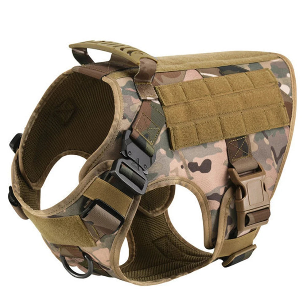 Padded Nylon Dog Harness And Leash Set With Quick Release Buckle For Training Walking Large Dogs