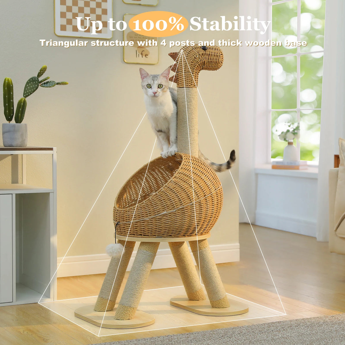 Pawz Road Dinosaur Cat Tree Tower With Sisal Post