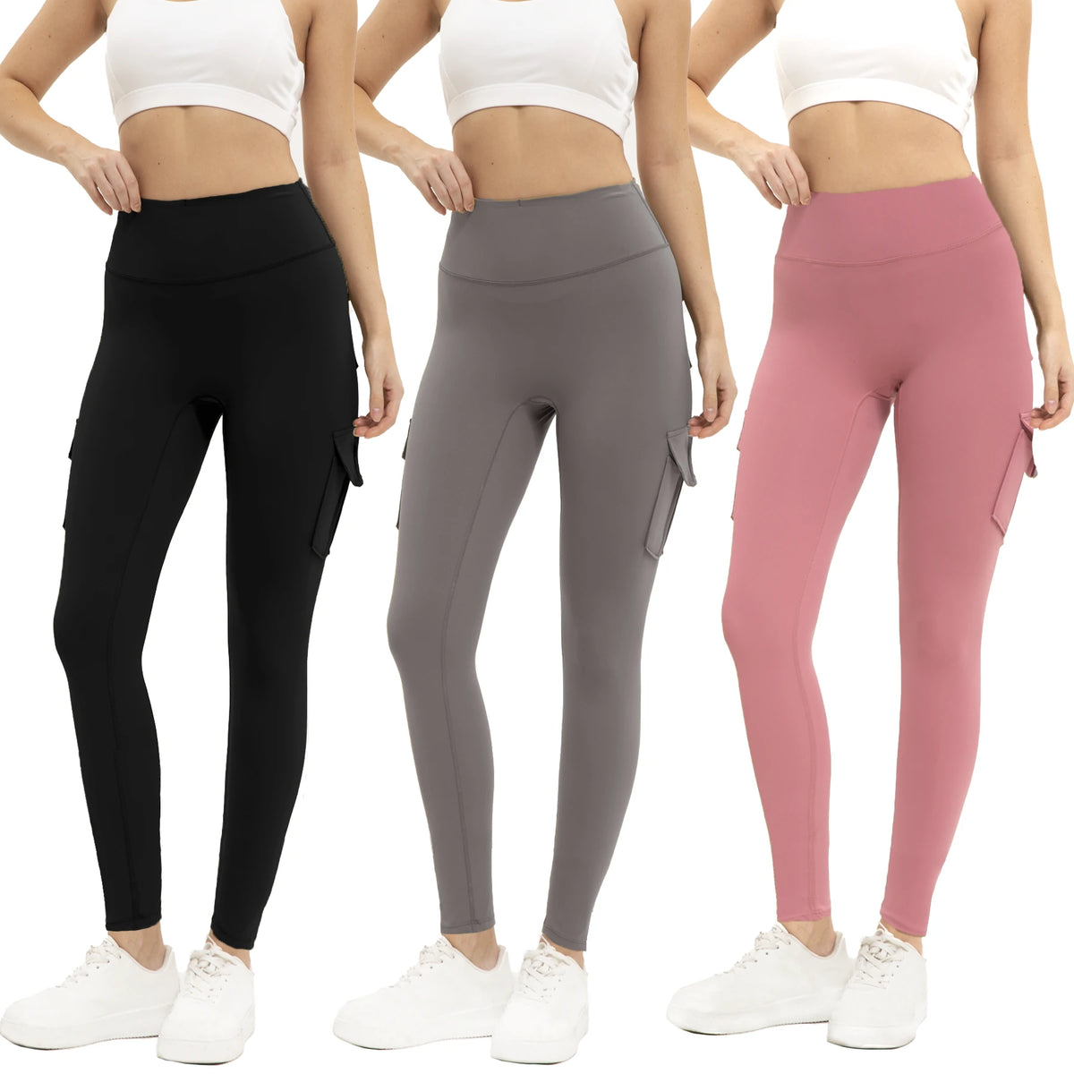 High Waisted Women Gym Leggings With Practical Pockets
