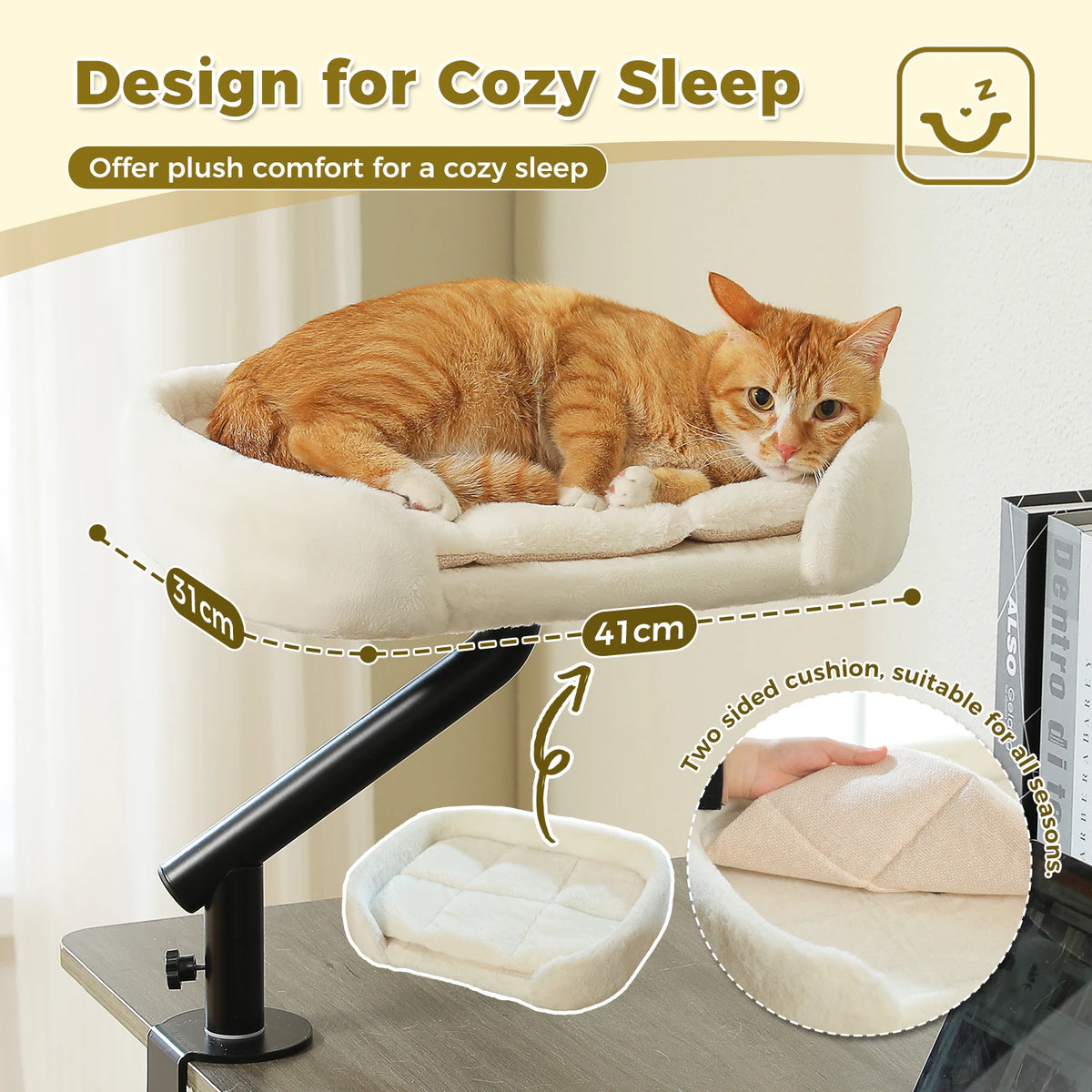 Pawz Road Adjustable 360 Rotatable Desk Cat Bed