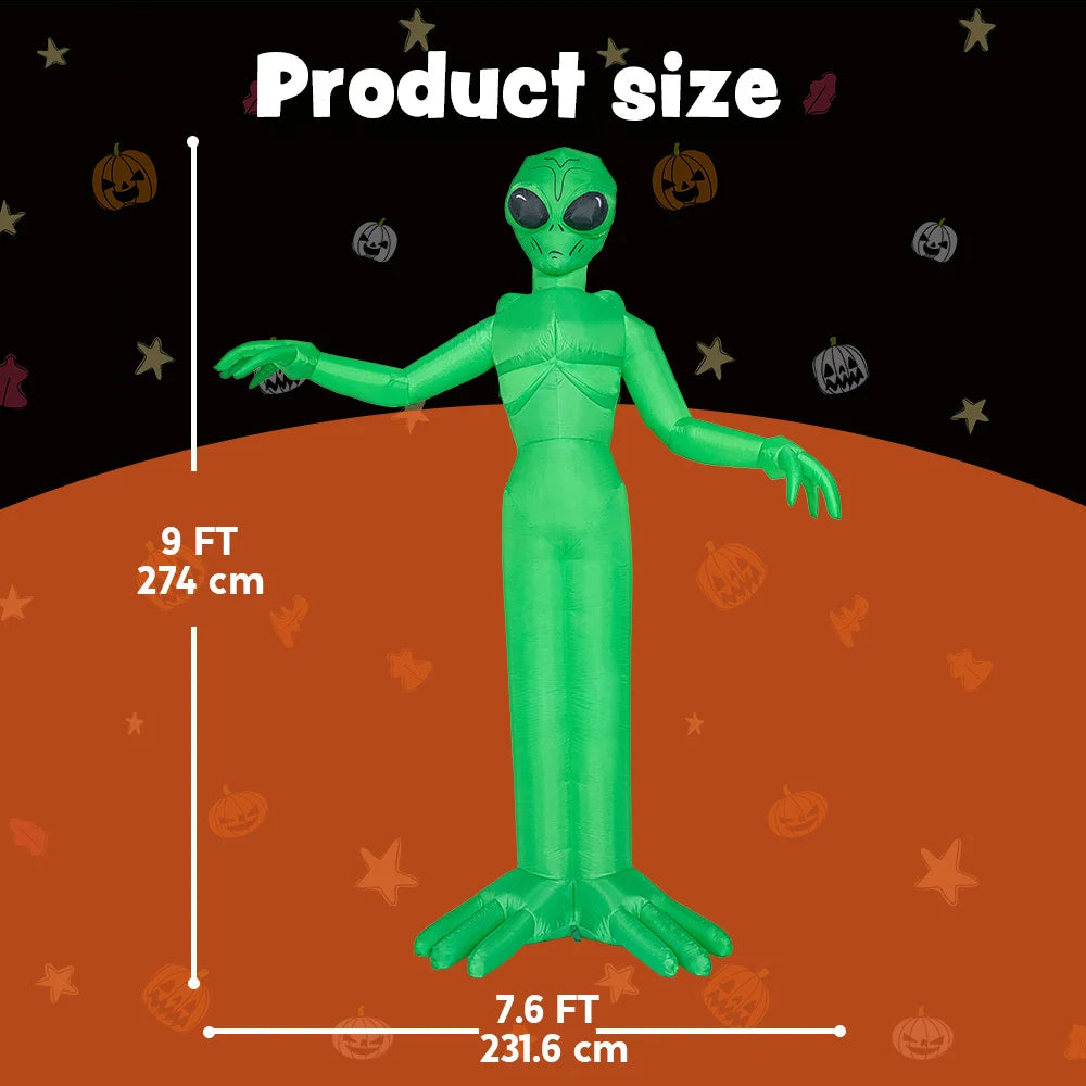 9 Ft Halloween LED Inflatable Alien Outdoor Decoration