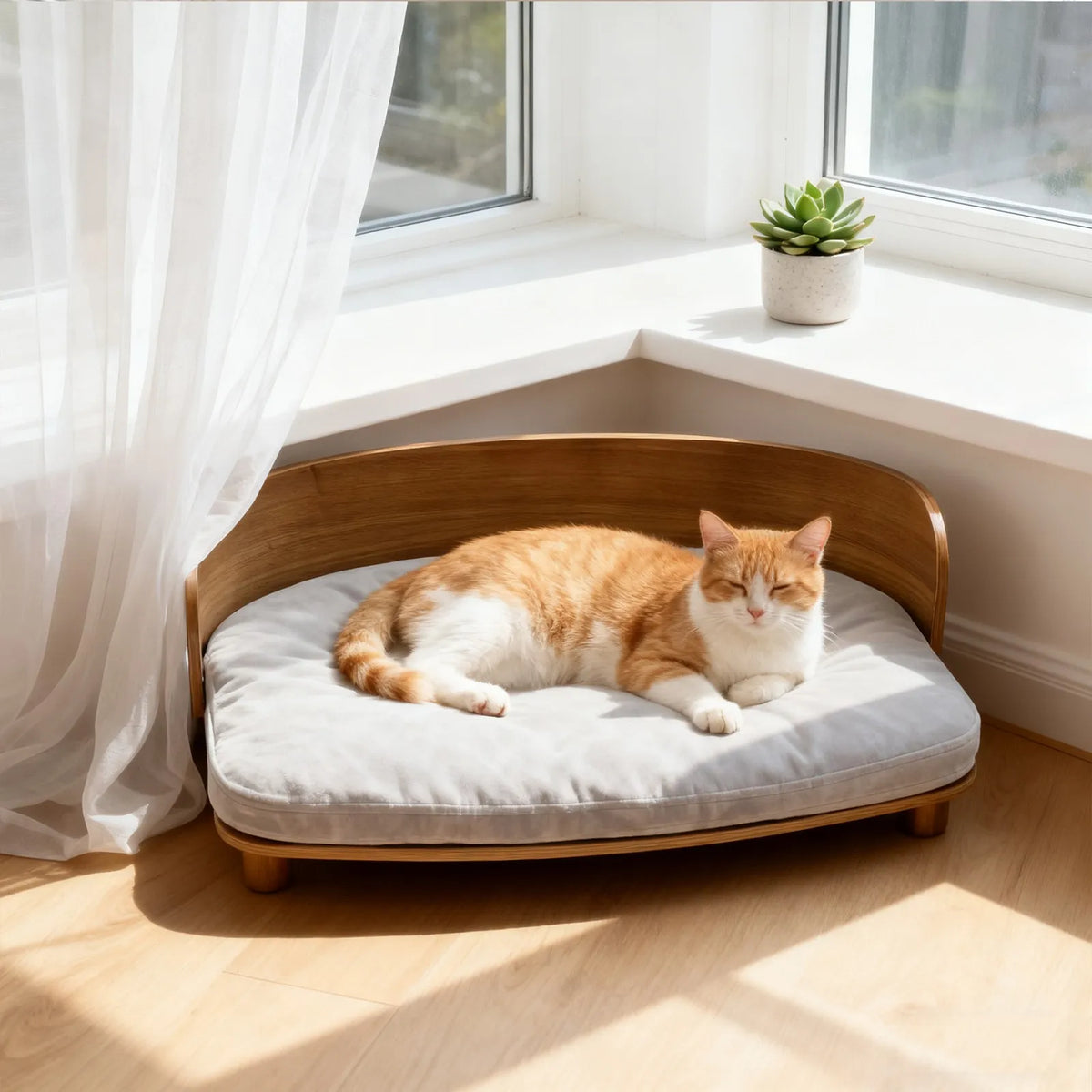 Borwart Premium Wooden Elevated Pet Sofa For Dogs And Cats