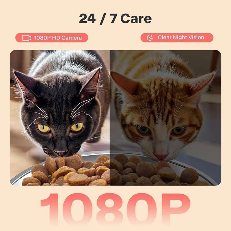 Nityers 7L Smart Automatic Pet Feeder With Hd Camera