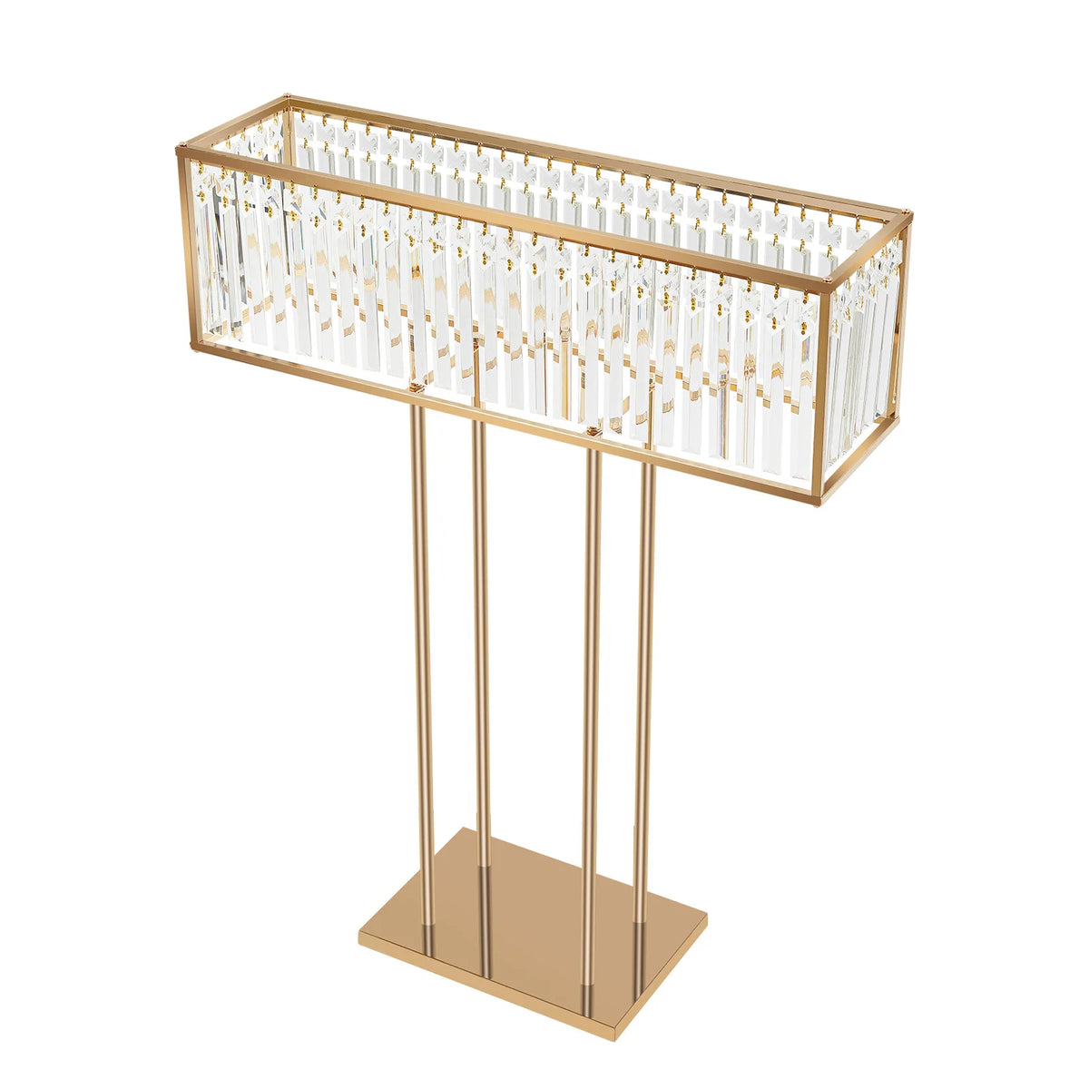 Bymaocar Crystal Flower Stand Iron Frame With Stable Holder