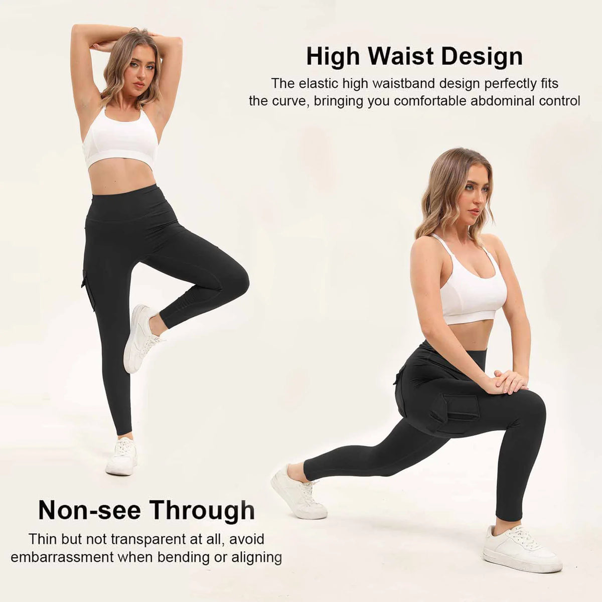 High Waisted Women Gym Leggings With Practical Pockets