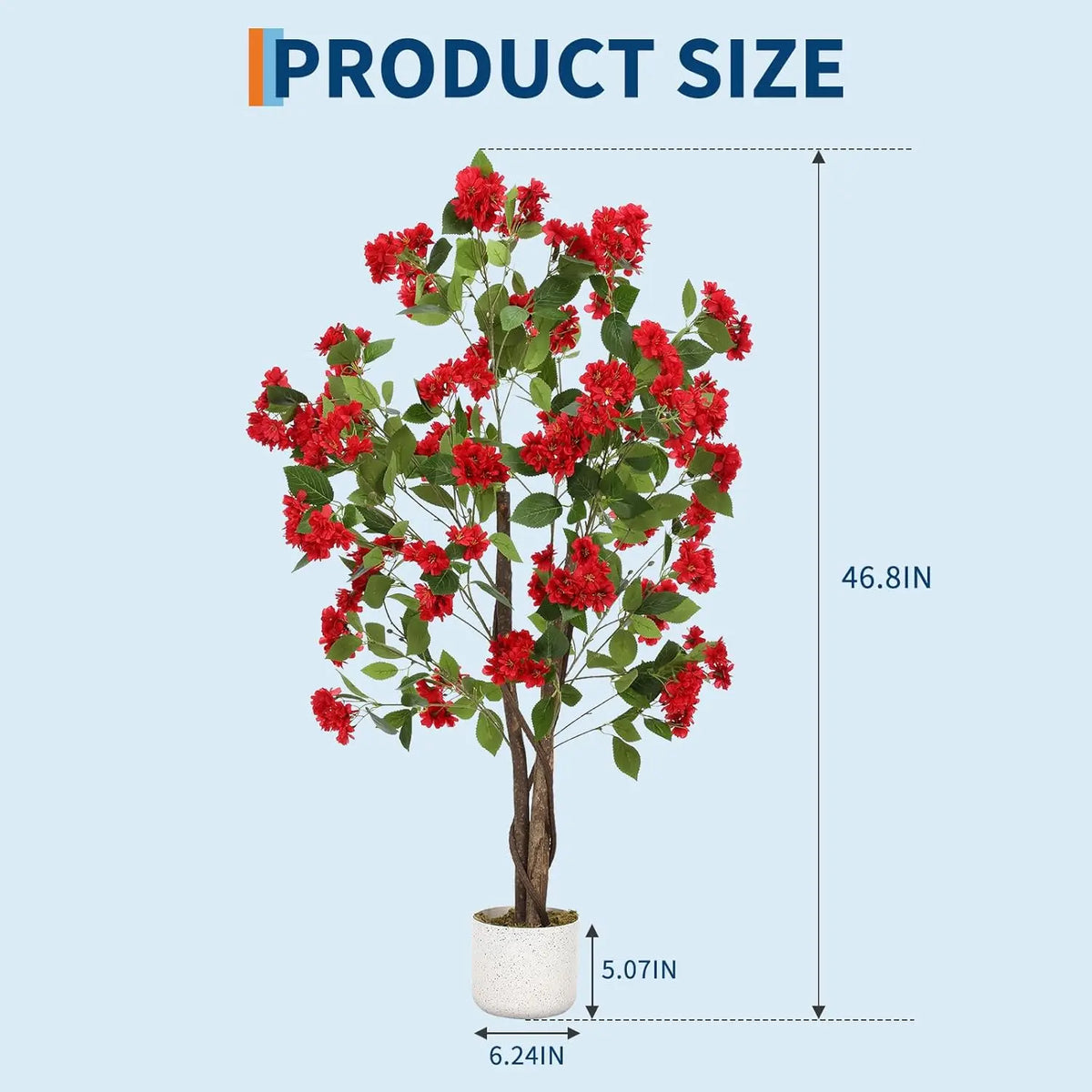 HiMiss Artificial Osmanthus Tree Potted Faux Plant Decor