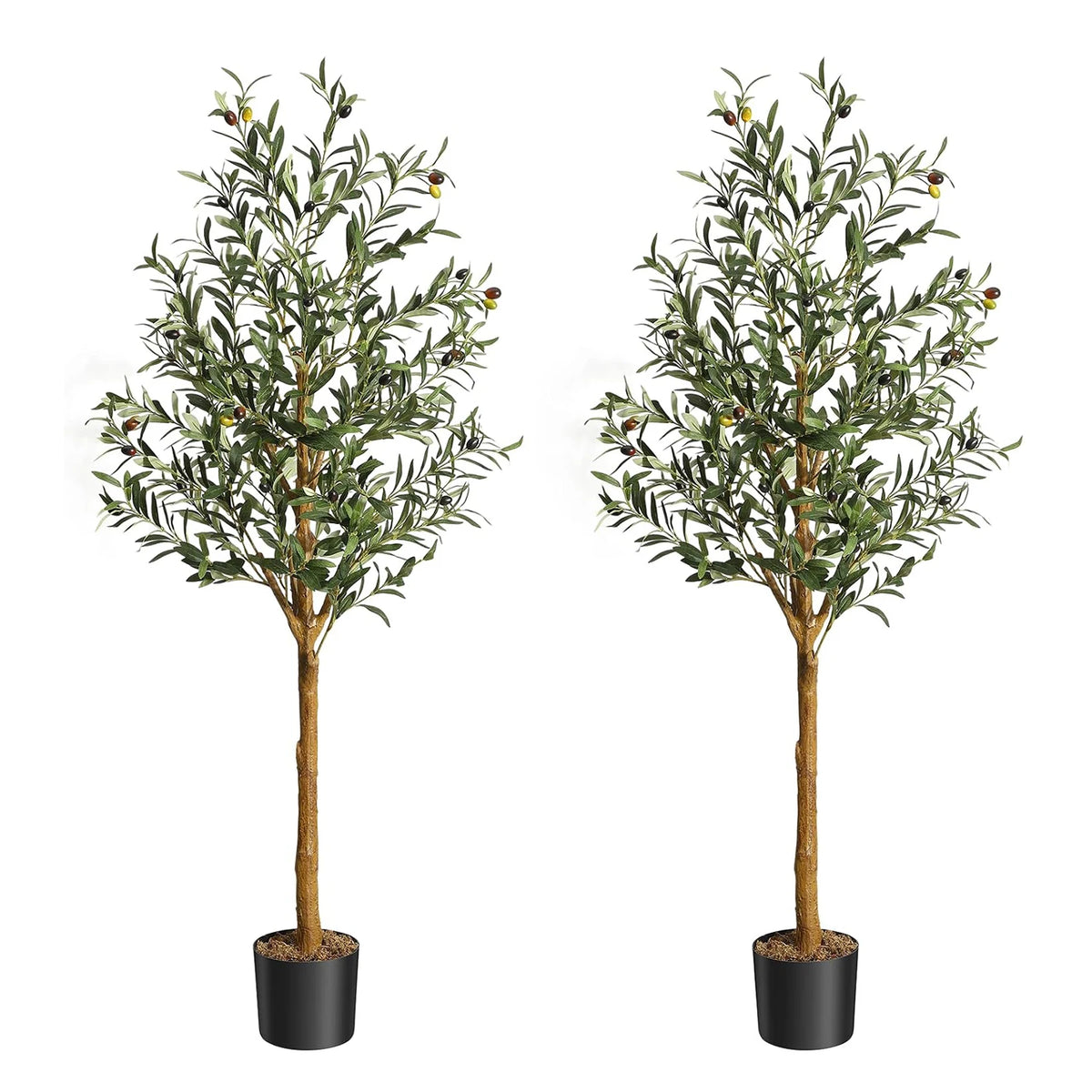 Himiss Artificial Olive Tree Fake Plant In Pot For Home Decor