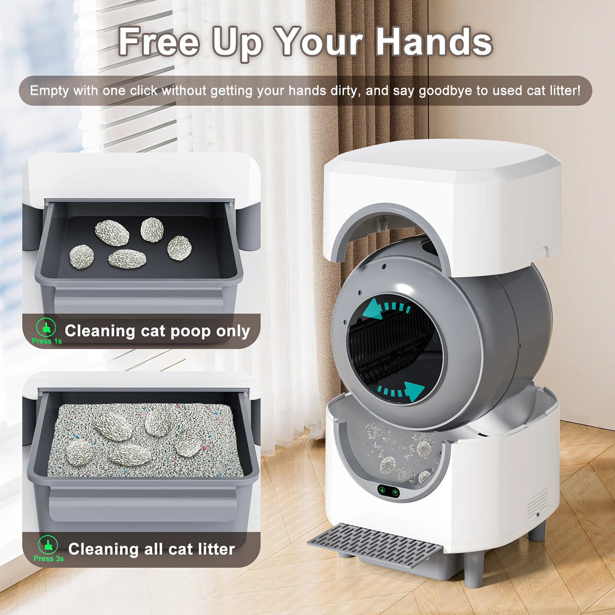 Ellenpent Automatic Self Cleaning Litter Box