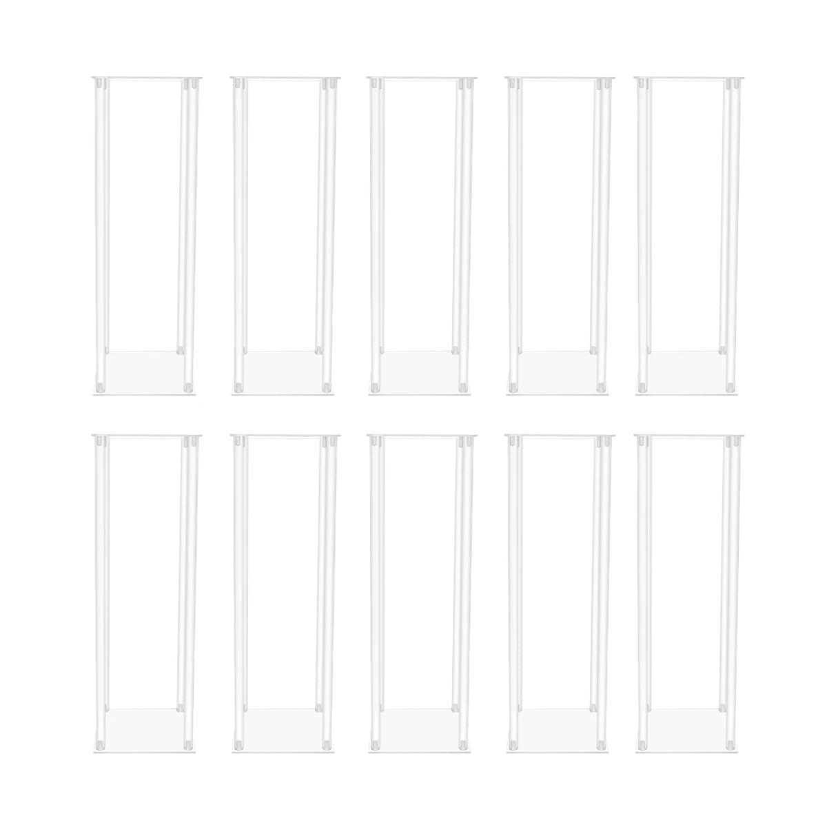 Clear 10Pcs Acrylic Wedding Flower Stand Geometric Column Rack