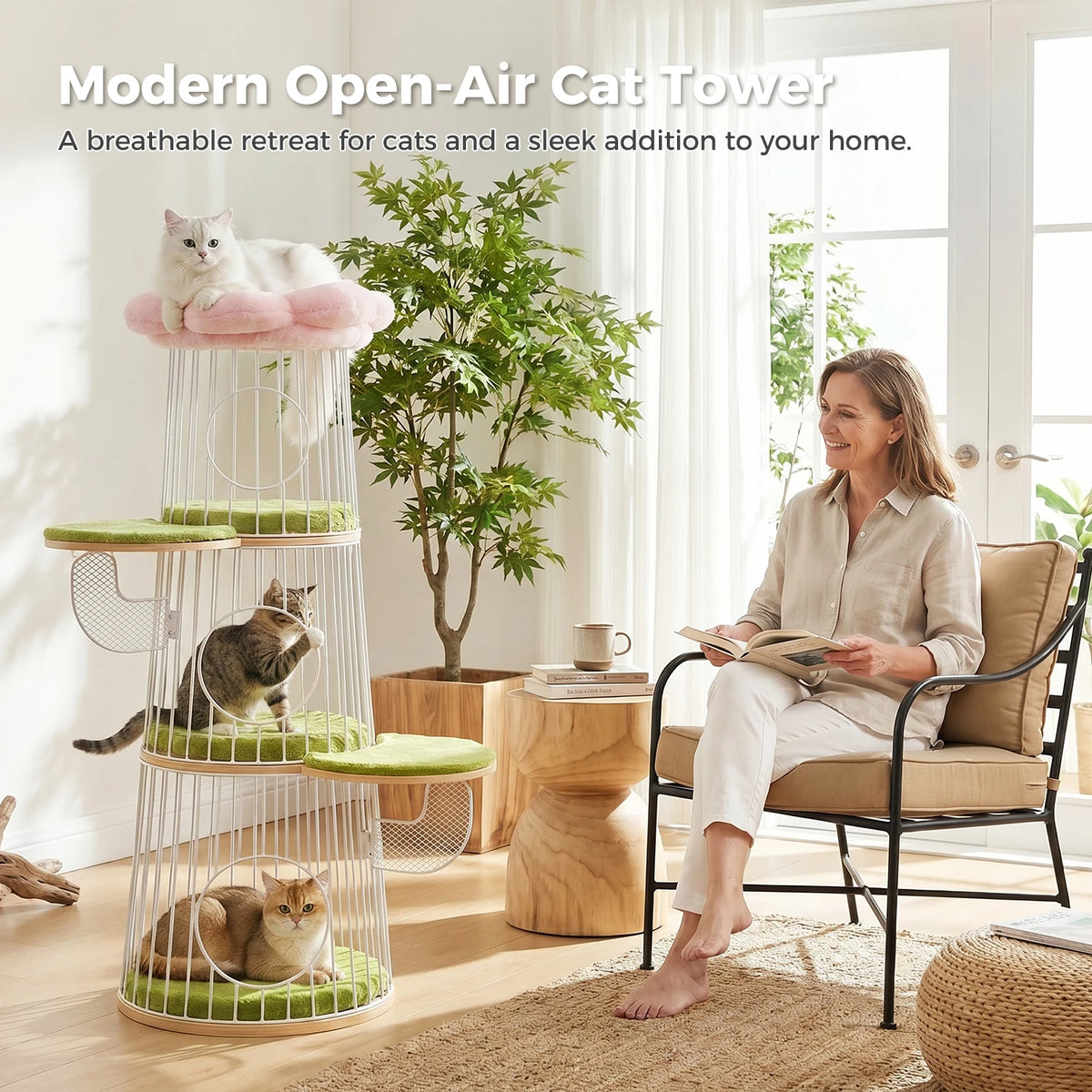 Modern PAWZ Road Cat Tree Flower Perch Scratching Bed