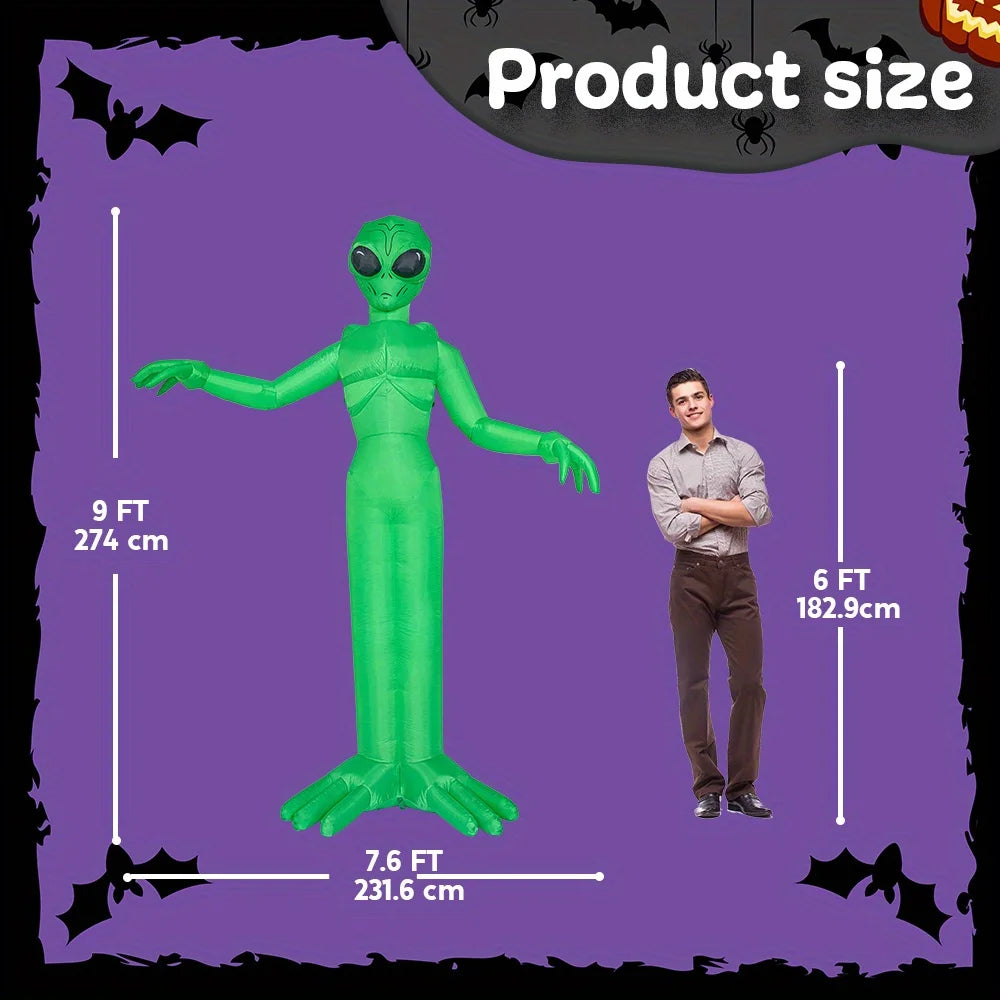 9 Ft Halloween LED Inflatable Alien Outdoor Decoration