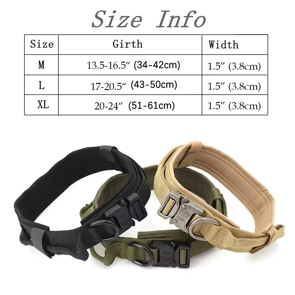 Nylon Adjustable Tactical Dog Harness Collar And Leash Set