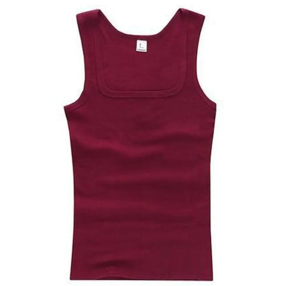 Pure Cotton Mens Elastic Tank Top for Summer Fitness Casual Wear