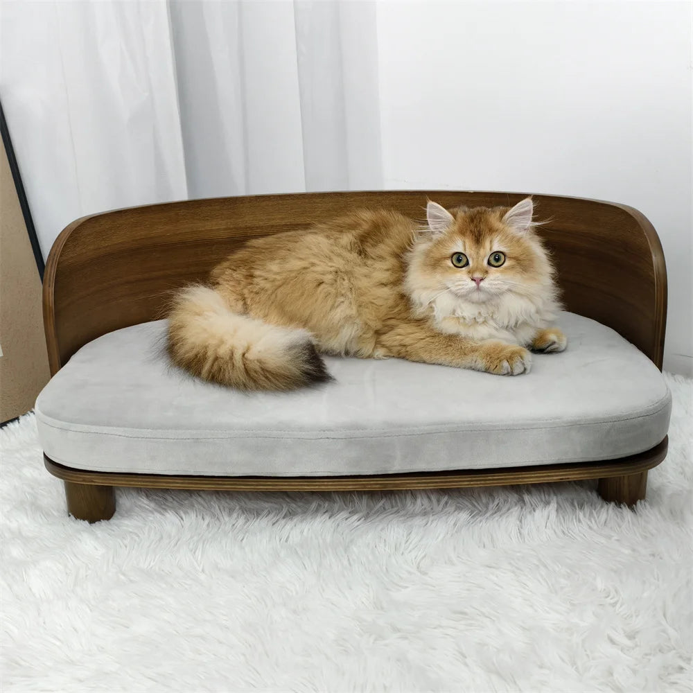 Borwart Premium Wooden Elevated Pet Sofa For Dogs And Cats