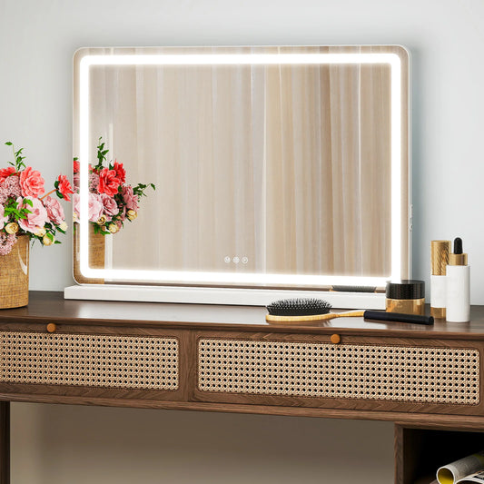 JHK LED Vanity Mirror With Lights Aluminum Frame