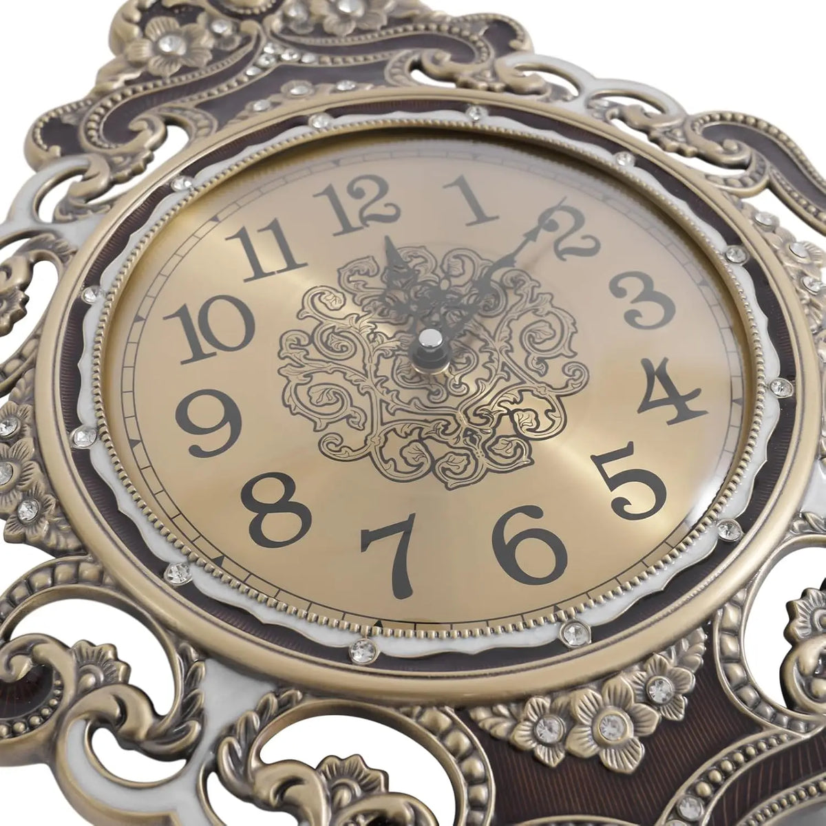 Retro Metal Wall Clock With Swinging Pendulum And Silent Movement