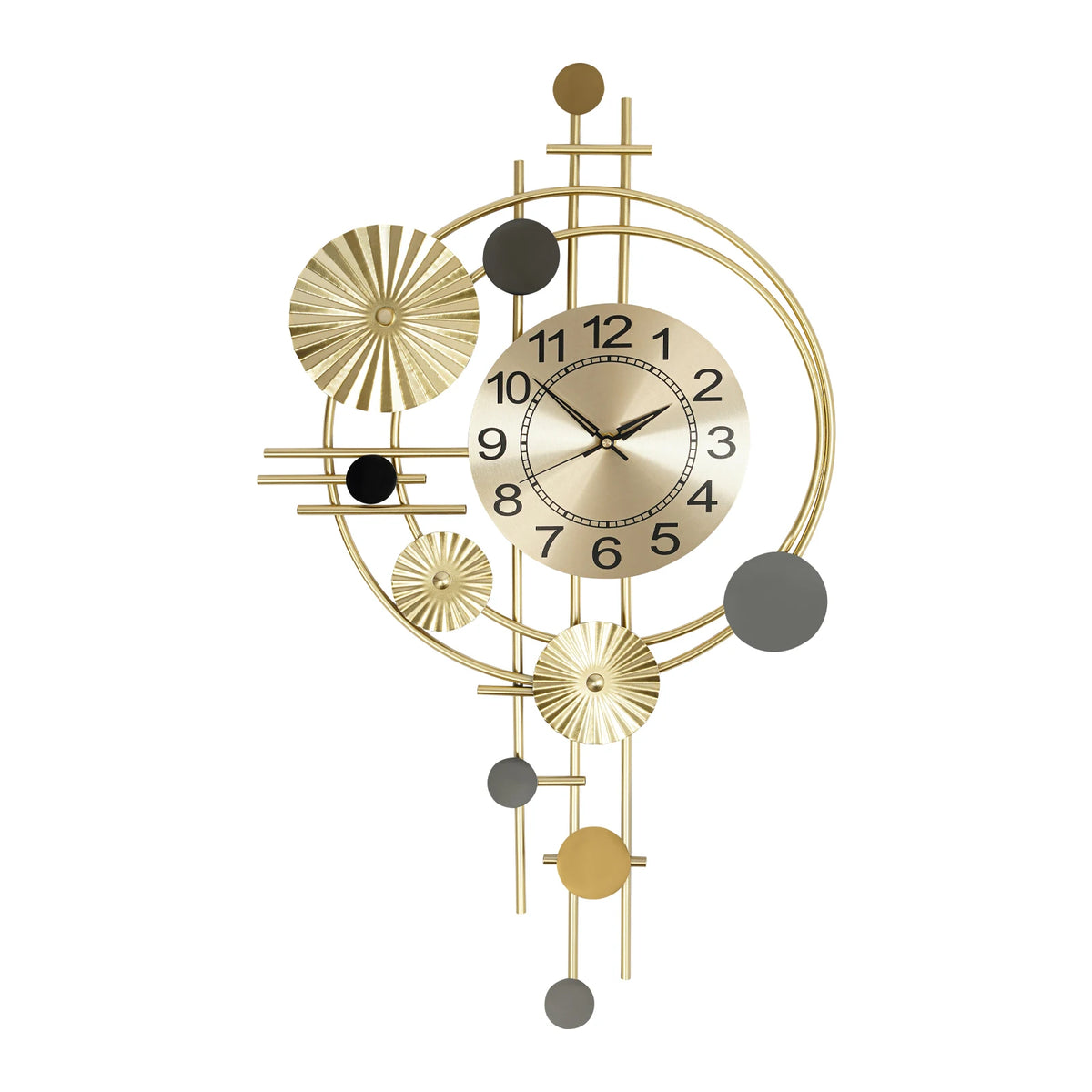 Golden Modern Decorative Wall Clock For Home Office
