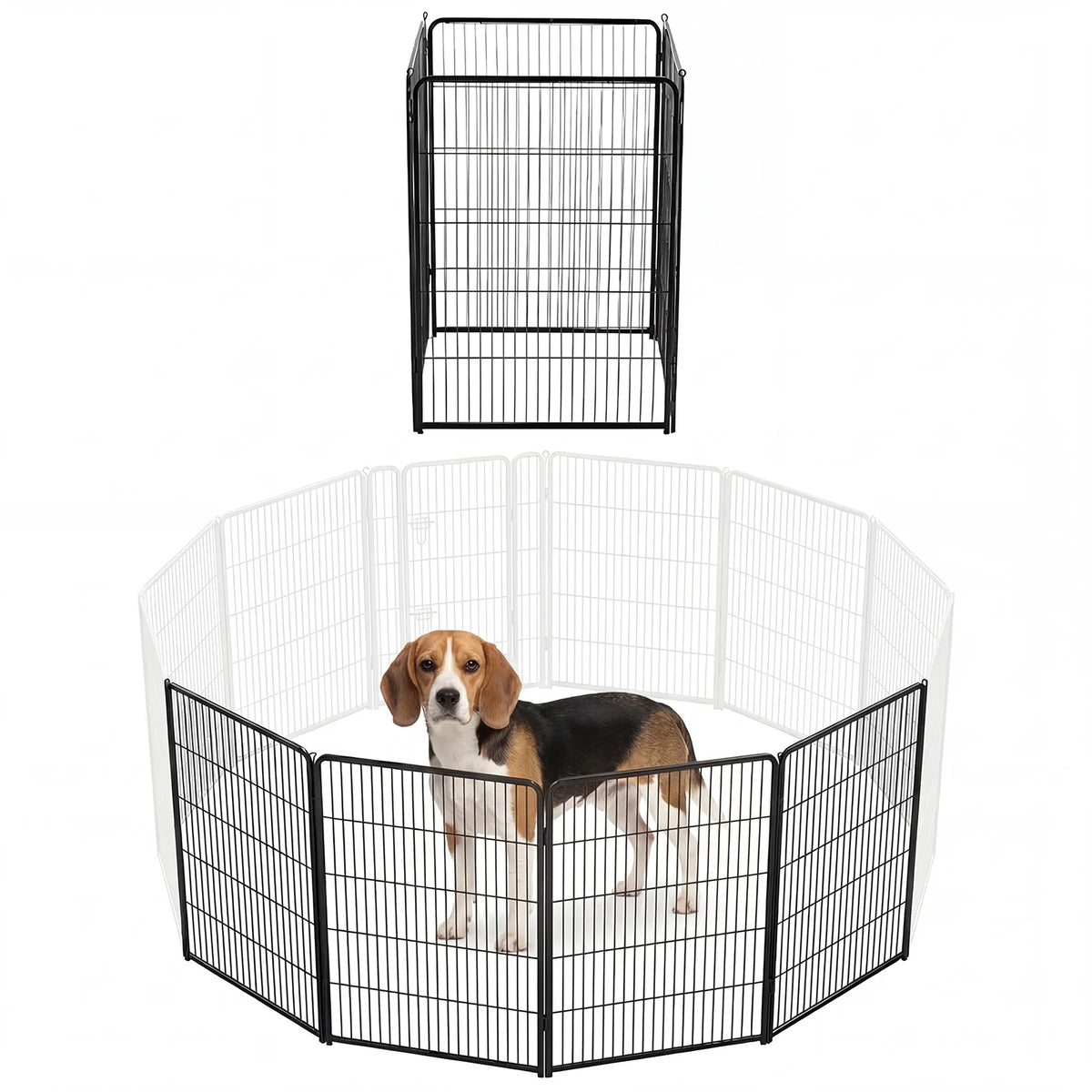 Jhk 6 Panel Metal Foldable Dog Playpen Fence