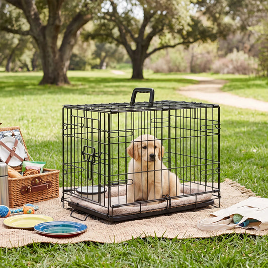 Jhk 18 Inch Single Door Metal Dog Crate With Tray
