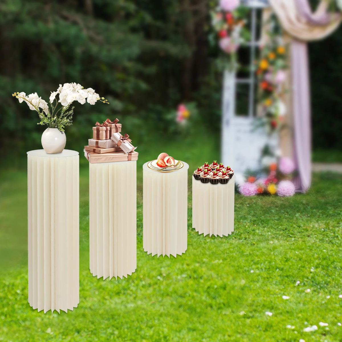 Foldable Cardboard Flower Stands For Wedding Centerpiece Party Decor
