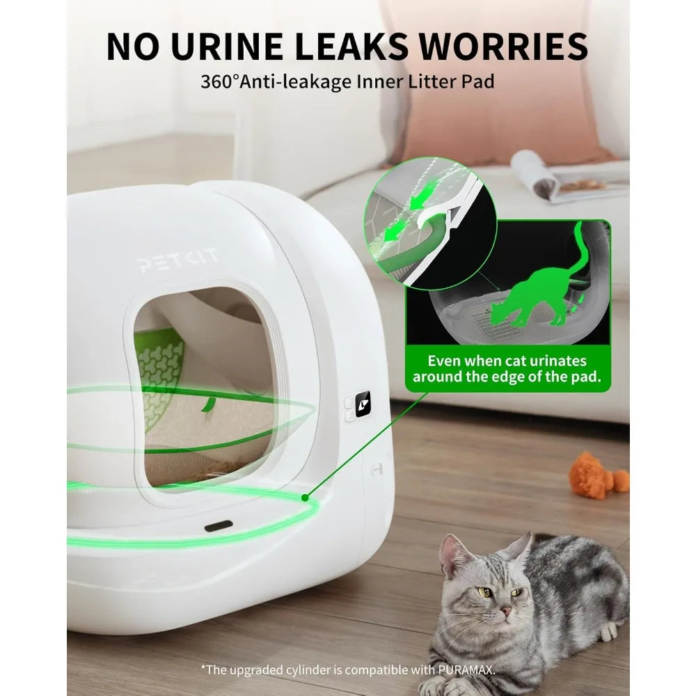 PuraMax Automatic Self Cleaning Cat Litter Box With App Control