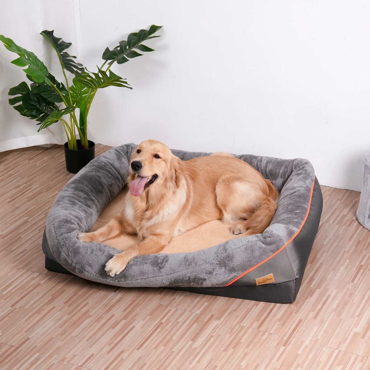 BINGOPAW Super Soft Orthopedic Dog Bed With Cotton-Padded Bolster