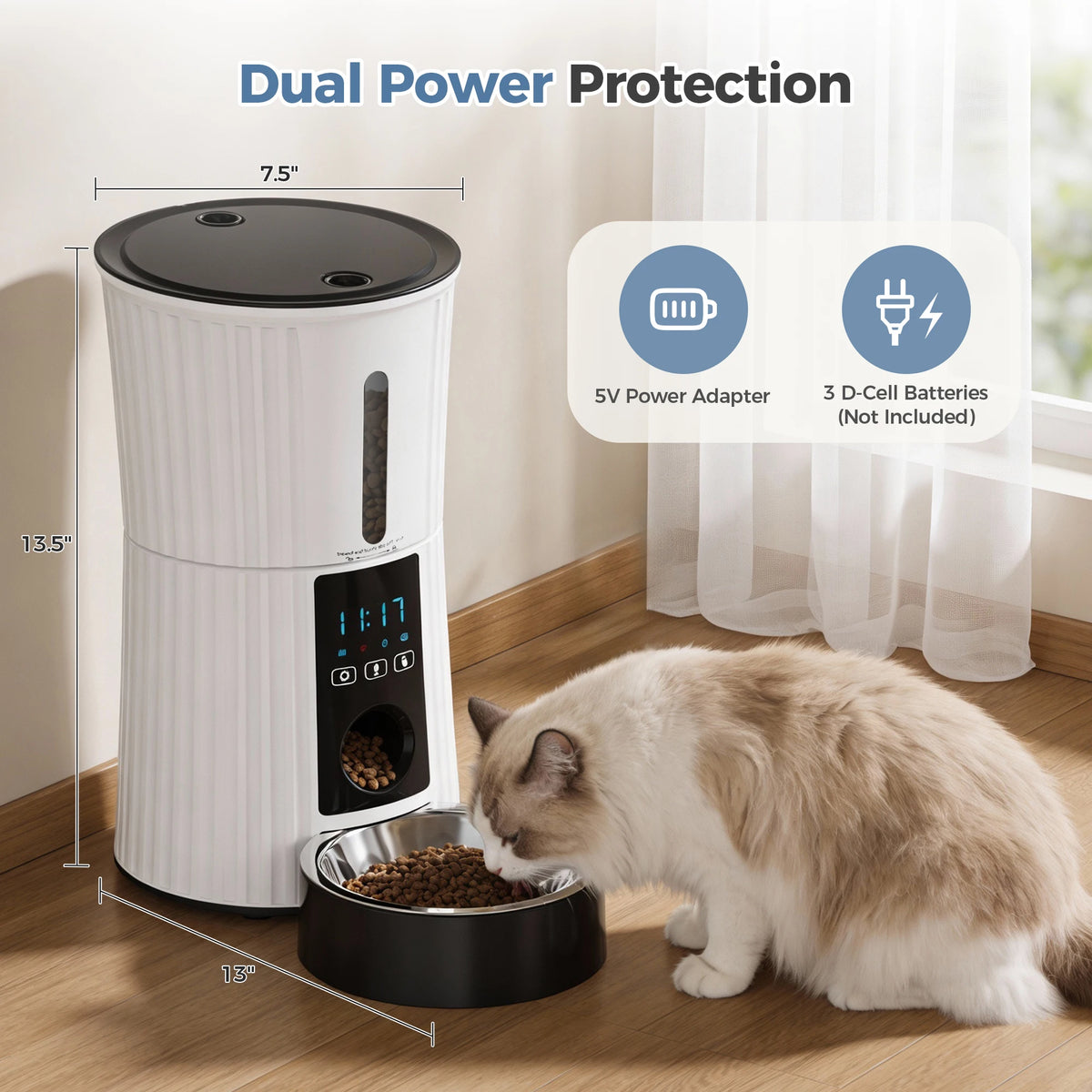 JHK 4L WiFi Automatic Cat Feeder With App Control