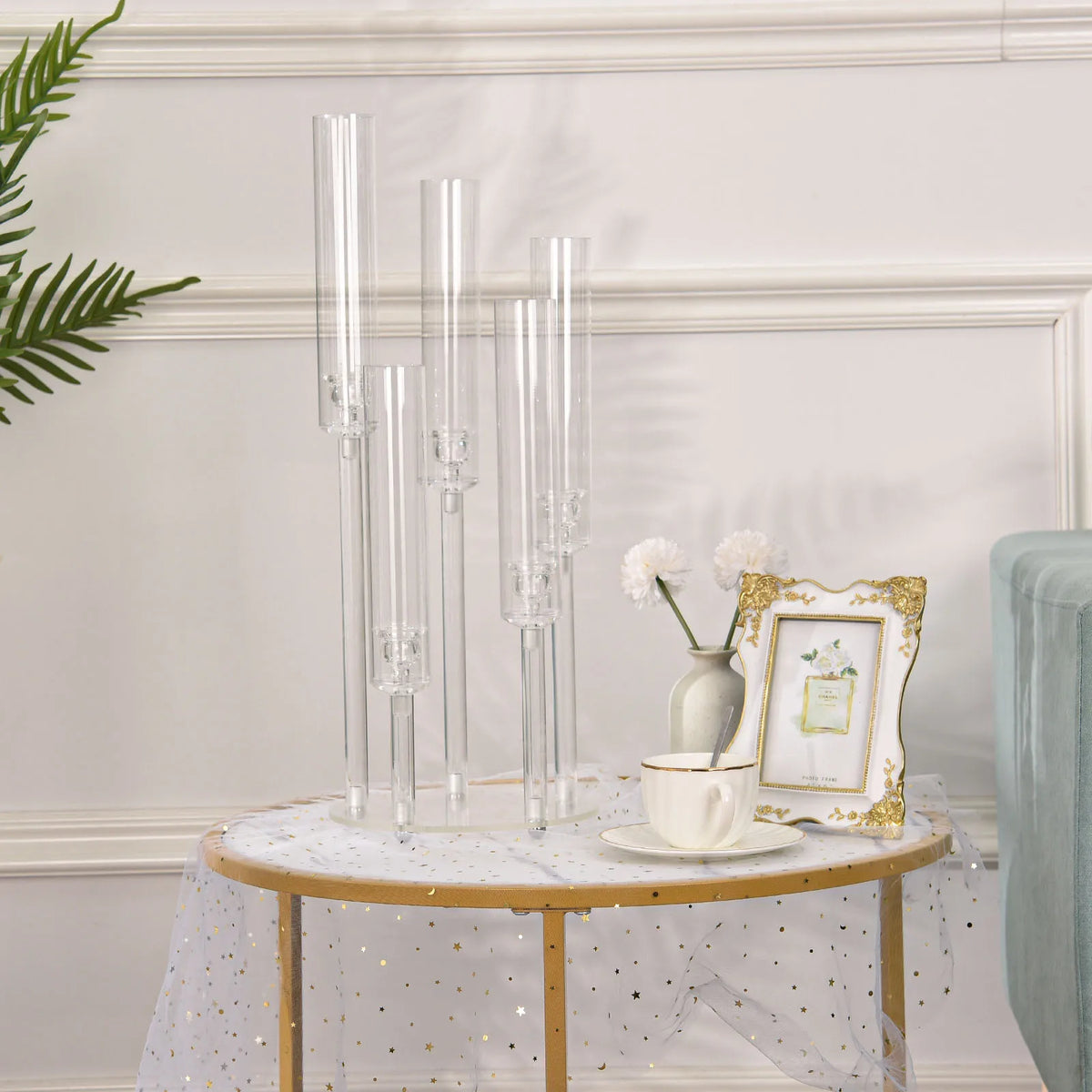 Vincigant Acrylic Candlestick Holder Wedding Table Decor Set