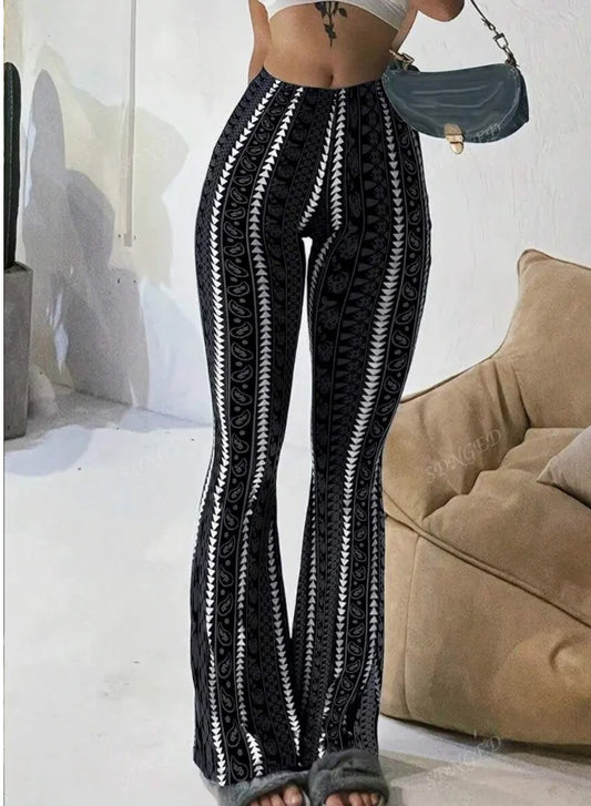 Women Slim Fit Ankle Length Polyester Knit Pants