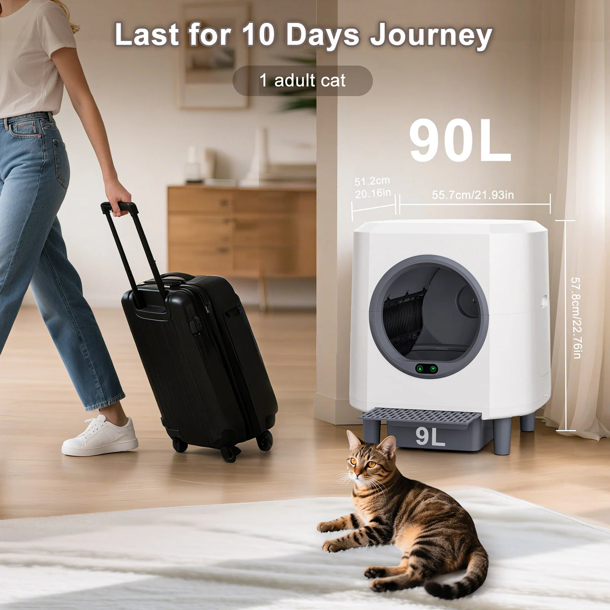 Ellenpent Automatic Self Cleaning Litter Box