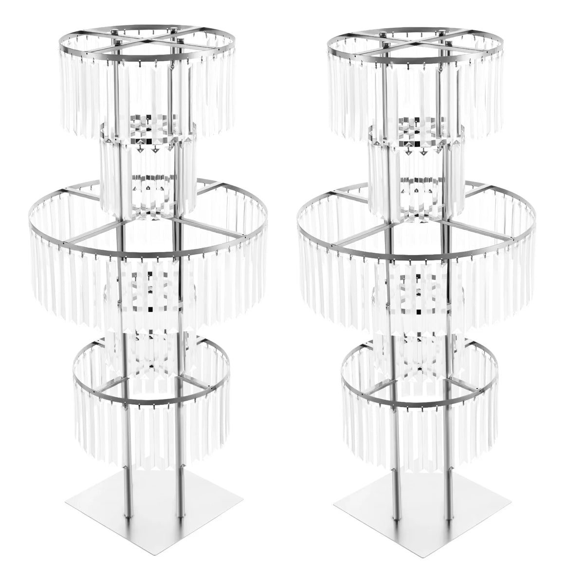 Acrylic Crystal Flower Vase Rack Stand Wedding Centerpiece Display Holder