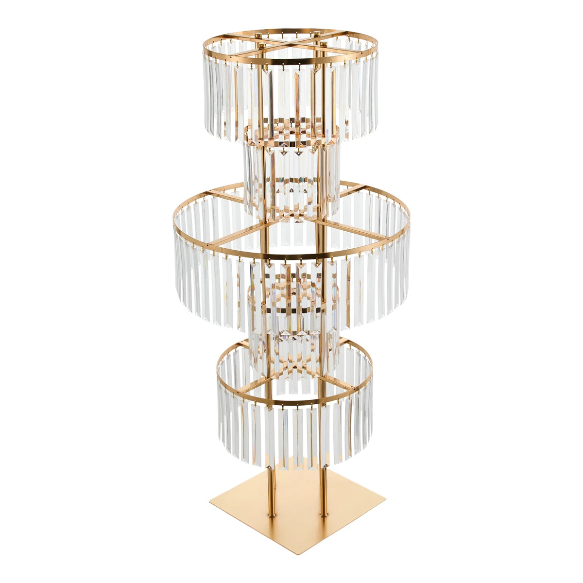 5 Tier Gold Acrylic Wedding Flower Stand Centerpiece