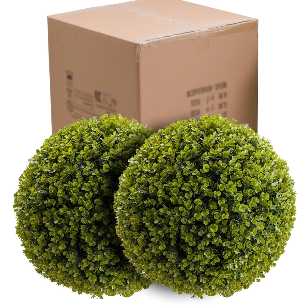 Studyset Set Of 2 Artificial Green Outdoor Topiary Balls