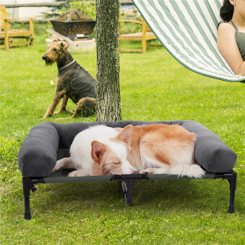 Borwart Raised Dog Bed With Cooling Breathable Mesh