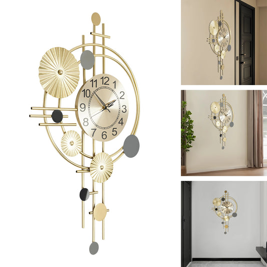 Golden Modern Decorative Wall Clock For Home Office