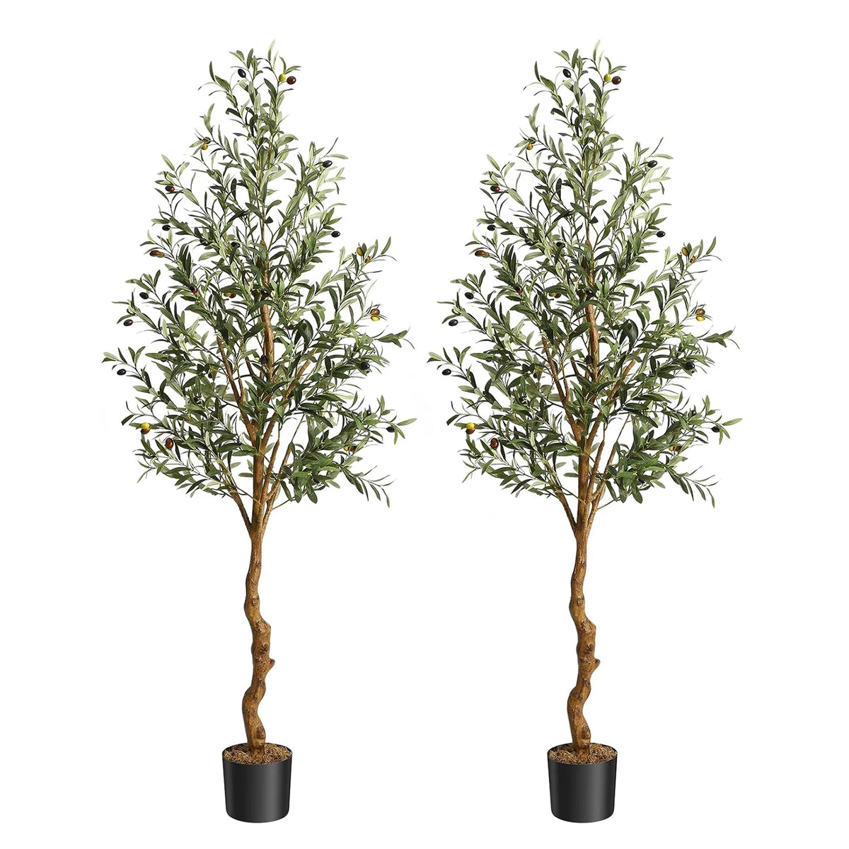 Himiss Artificial Olive Tree Fake Plant In Pot For Home Decor