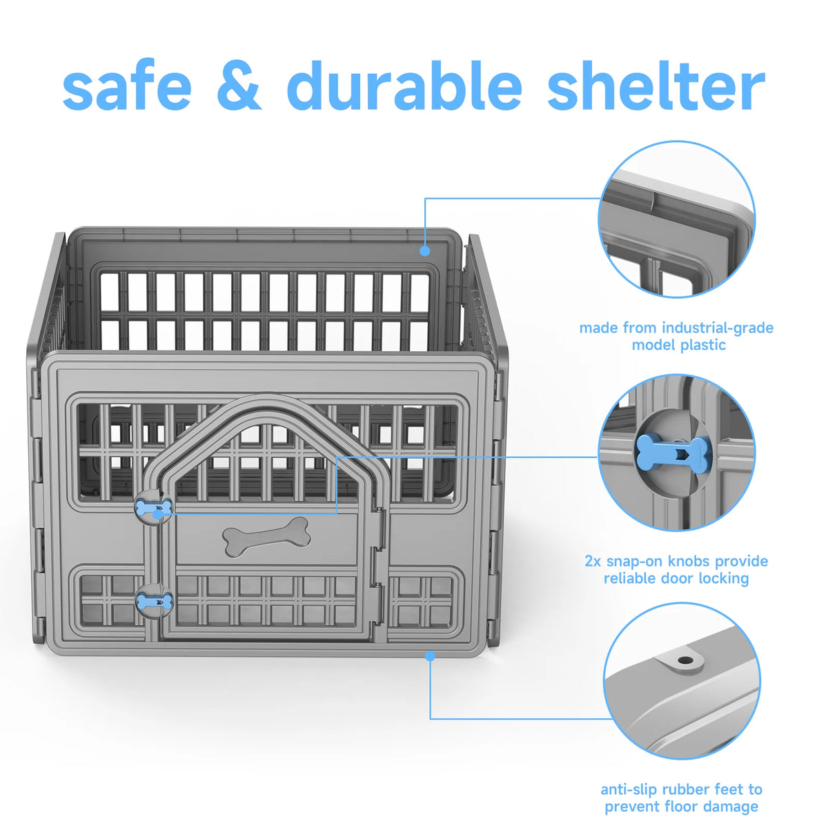 Foldable Plastic Pet Playpen For Indoor Or Outdoor Dog Exercise