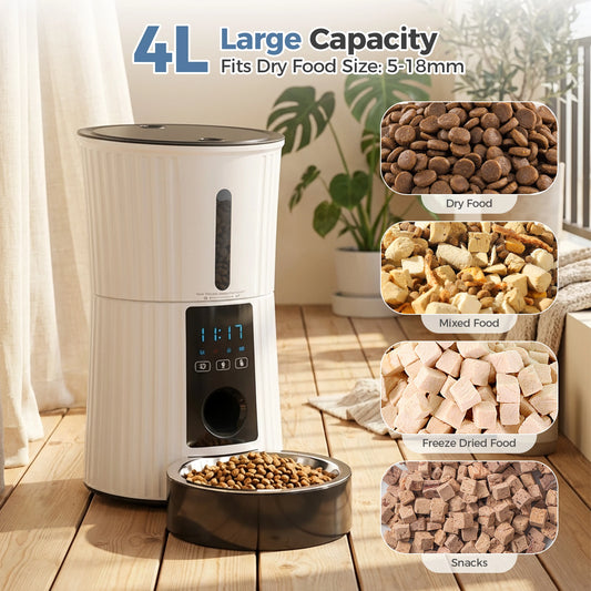 JHK 4L WiFi Automatic Cat Feeder With App Control