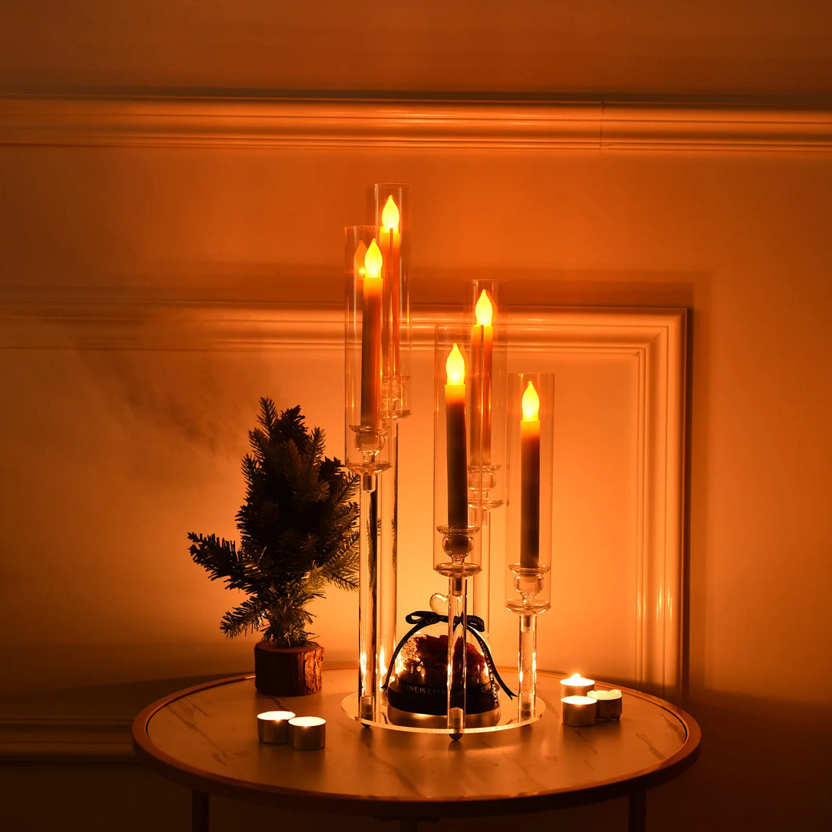 Vincigant Acrylic Candlestick Holder Wedding Table Decor Set