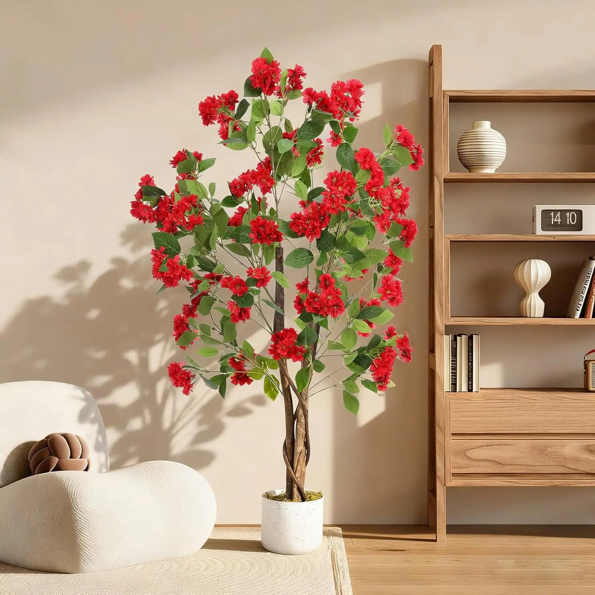 HiMiss Artificial Osmanthus Tree Potted Faux Plant Decor